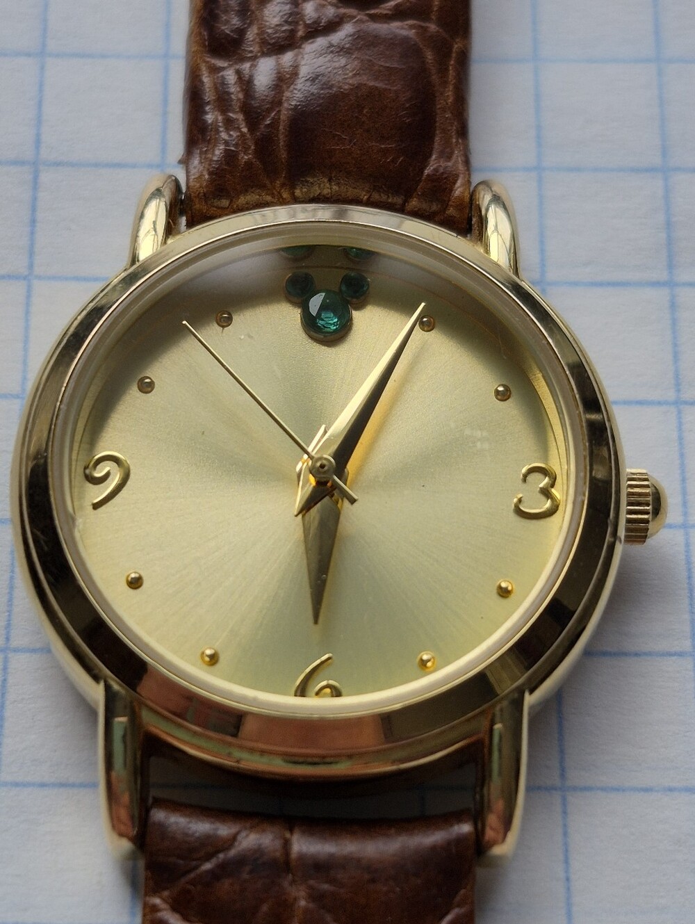 Disney Time Works Mickey Mouse Watch Gold Tone – Fresh Battery